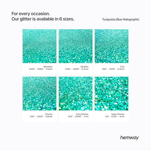 Resin Glitter Turquoise Blue Holographic 100g Super Chunky (3.5 Ounce)