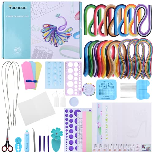 Complete Paper Quilling Kit with 1860 Strips