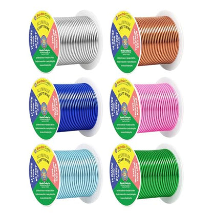 14 GA Pink Green Blue Assorted Anodized Aluminum Craft Wire