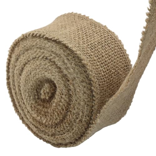 2" Wide Natural Burlap Fabric Roll