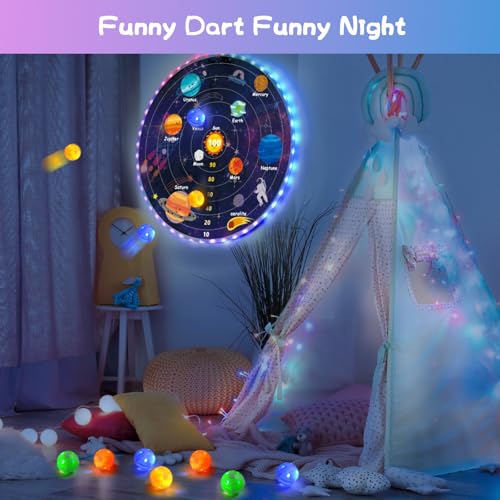 2 in 1 29" Large LED Dart Board for Kids