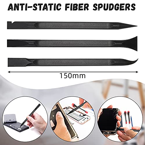 18 Pcs Carbon Fiber Plastic Scrapers Cleaning Tool Non (18 Count)