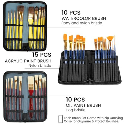 196Pcs Deluxe Artist Painting Set with French Easel (196 Count)