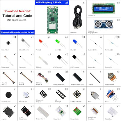 Super Starter Kit for Raspberry Pi Pico W