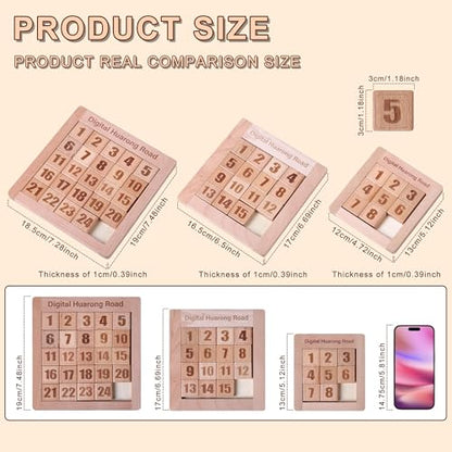 Wooden Number Sliding Puzzle