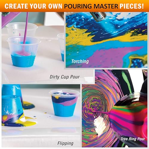 Jet Black Acrylic Ready to Pour Pouring Paint (32 Fl Oz)