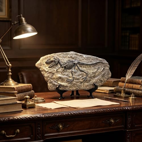 Resin Tyrannosaurus Rex Dinosaur Fossil Statue Model Simulated Skeleton Home Office Display Decorative Craft Box Decoration