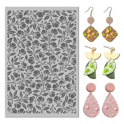 Floral Blossom Polymer Clay Texture Mat