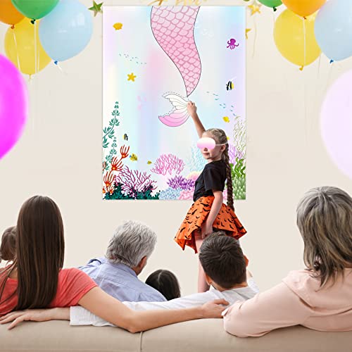 Pin The Tail on The Mermaid Game for Birthday Party