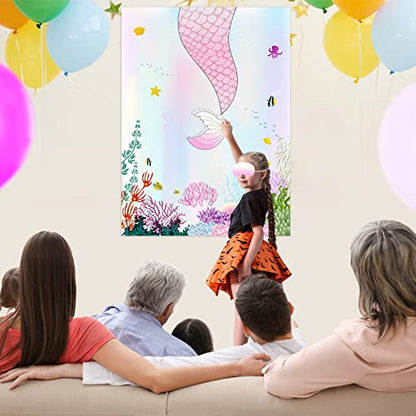 Pin The Tail on The Mermaid Game for Birthday Party
