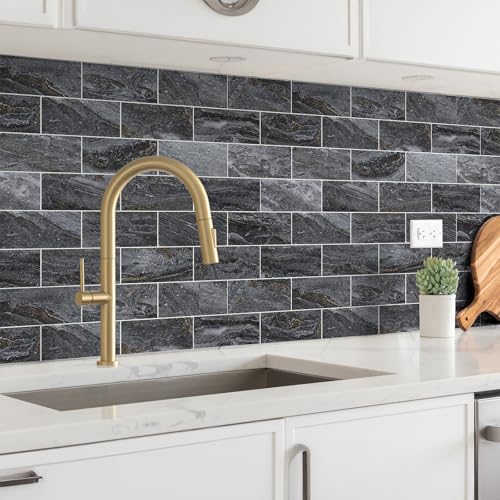 100 Pieces Peel and Stick Backsplash for Kitchen (12.5 Sq Ft)