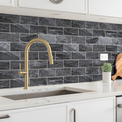 100 Pieces Peel and Stick Backsplash for Kitchen (12.5 Sq Ft)