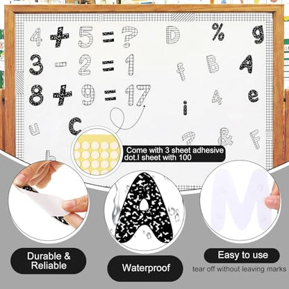 221 Pcs Composition Notebook Bulletin Board Letters for Classroom (221 Count)