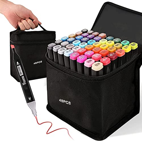 Alcohol Markers Set 48 Colors (48 Count)