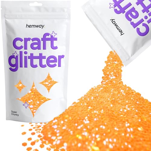 Craft Glitter Fluorescent Neon Orange 100g Super Chunky Glitter (3.5274 Ounce)