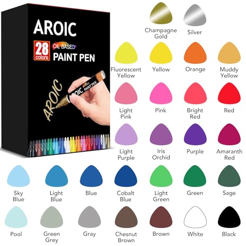 28 Colors Acrylic Paint Markers (28 Count)