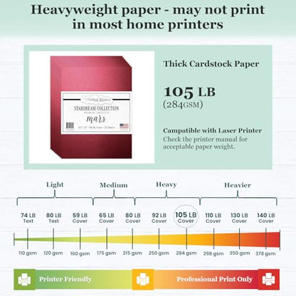 Cardstock Warehouse Stardream Mars Red Cardstock Paper (25 Count)
