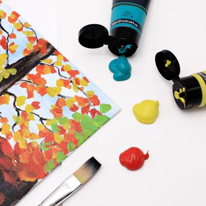 24 Colors Acrylic Paint 60ml (48.48 Fl Oz)