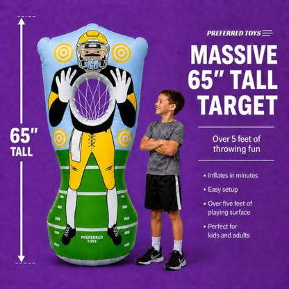 65 Inch Inflatable Football Target for Kids