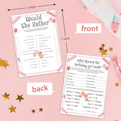 Birthday Party Games Set for Girls (20 Count)
