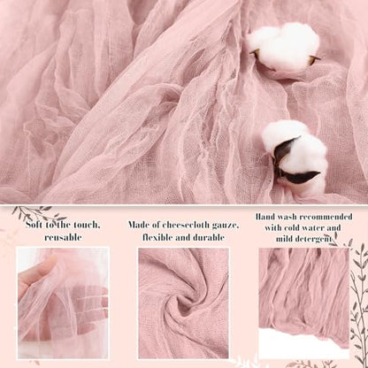 Halloween Cheese Cloth 35.43 x 393.7 Inch Pink Cheesecloth Roll for Crafts Large Cotton Muslin Gauze Fabric for Halloween Outdoor & Indoor Spooky Decoration