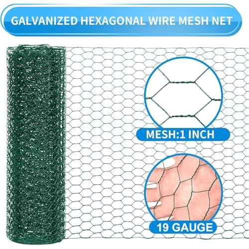 48'' x 50' Green Chicken Wire Fencing (2400 Sq Ft)