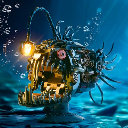 Mechanical Fish Building Sets STEM Building Toy for Adult Boy 8 (1038 Count)