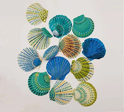 21Pcs Natural Scallop Sea Shells