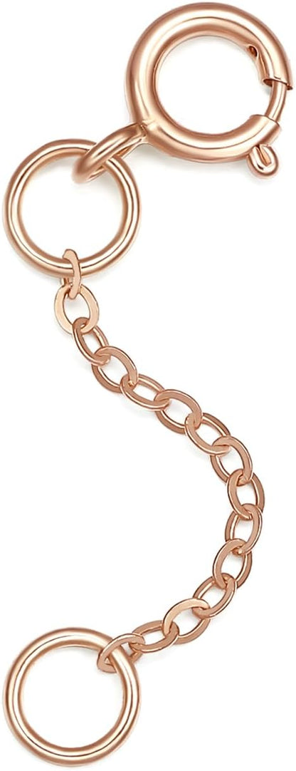 ZHOU LIU FU 18K/750 Real Rose Gold Extender for Necklace Bracelet Anklet Extenders for Jewelry Gold Extension for Women Men Durable Adjustable Chain Accessories 0.98Inch/2.5cm C218900