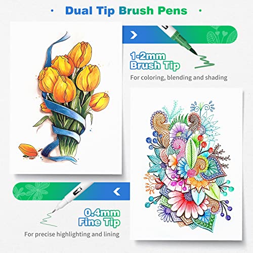 Markers for Adult Coloring (100 Count)