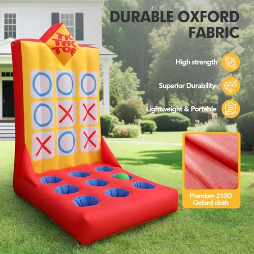Inflatable Ball Toss Carnival Game with Built (10 Count)