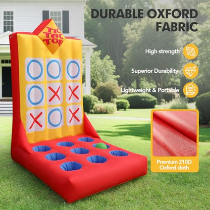 Inflatable Ball Toss Carnival Game with Built (10 Count)
