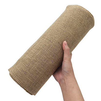 12" Natural Burlap Fabric Roll 10 Yards Jute Ribbon (30 Foot)