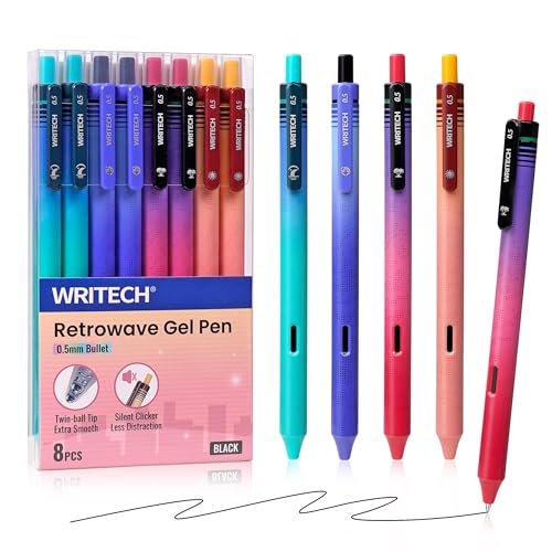Black Ink Gel Pens (8 Count)