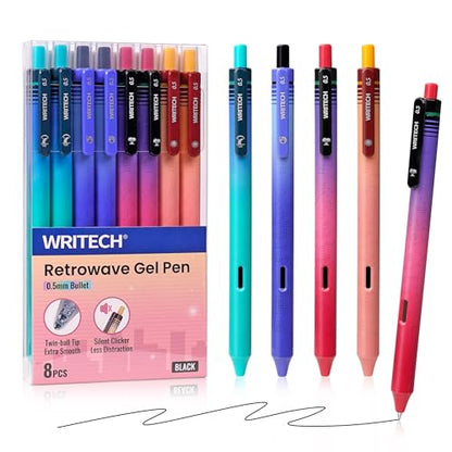 Black Ink Gel Pens (8 Count)
