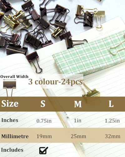 Mini Binder Clips 0.75in 24