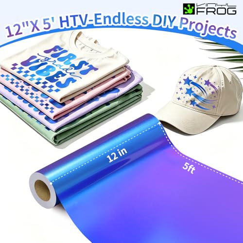 Chameleon Heat Transfer Vinyl Roll 12" x5ft Gradient HTV Vinyl