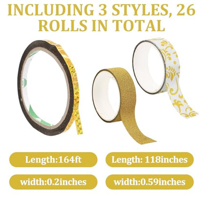 26 Rolls Glitter Washi Tape (26 Count)
