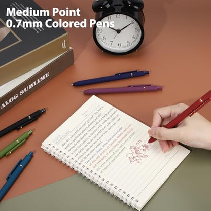 Colored Gel Pens 12 Pack 0.7mm Medium Point Pens for Journaling (12 Count)