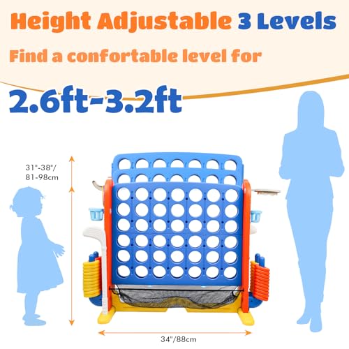 Giant 4 in-A-Row Connect Game Set, Blue