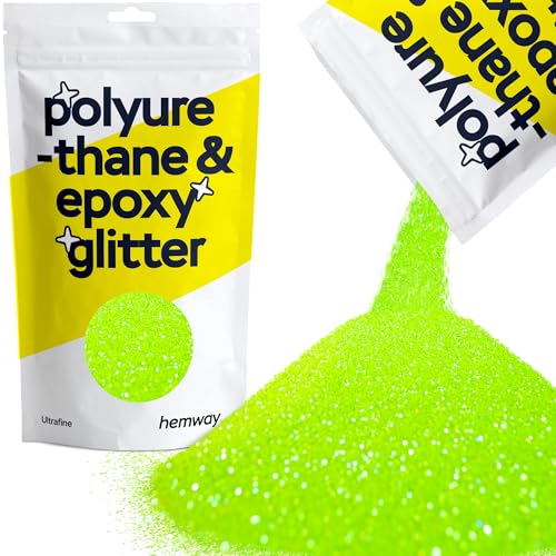 Resin Glitter Fluorescent Green 100g Ultrafine (3.5 Ounce)