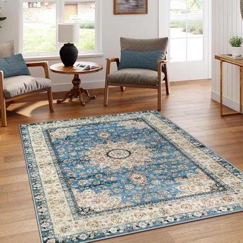 Felice Oriental Floral Medallion Area Rug