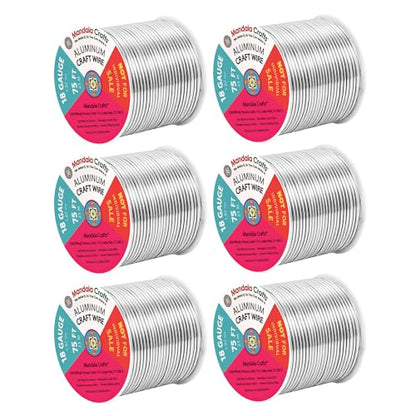 18 Gauge Silver Tone Combo Anodized Aluminum Craft Wire