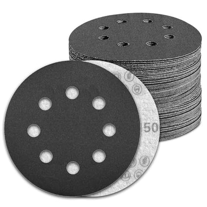 100 Pcs 5 inch Wet Dry Sanding Discs Grit 1500 Hook and Loop 8 Hole Silicon Carbide Orbital Sander Sandpaper (100 Count)