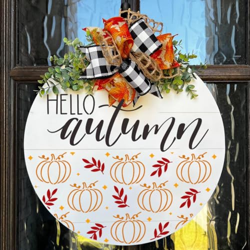 Fall Stencils for Painting on Wood Half Circle Stencils for Crafts Reusable (15 Count)