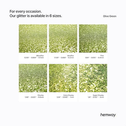 Resin Glitter Olive Green 100g Polyurethane & Epoxy Glitter (3.5274 Ounce)