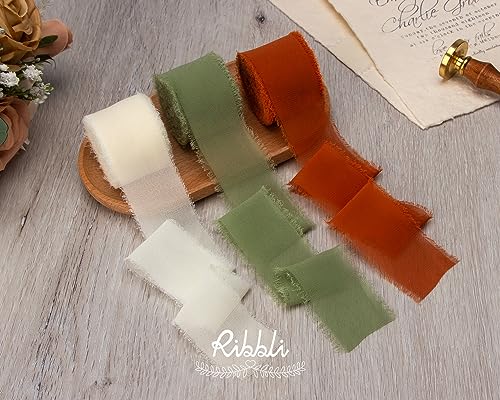 Fall Ribbon 1.5 inch x 30 Yard Handmade Silk (90 Foot)