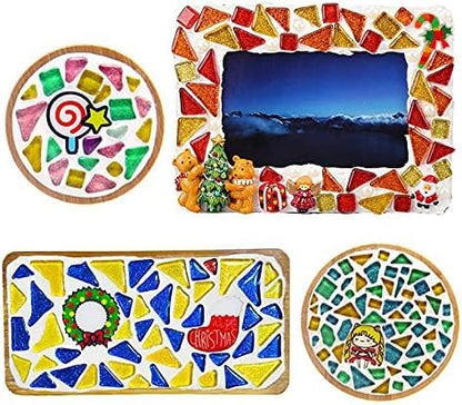 1.1LB Mixed Color Irregular Crystal Mosaic Tiles (17.637 Ounce)