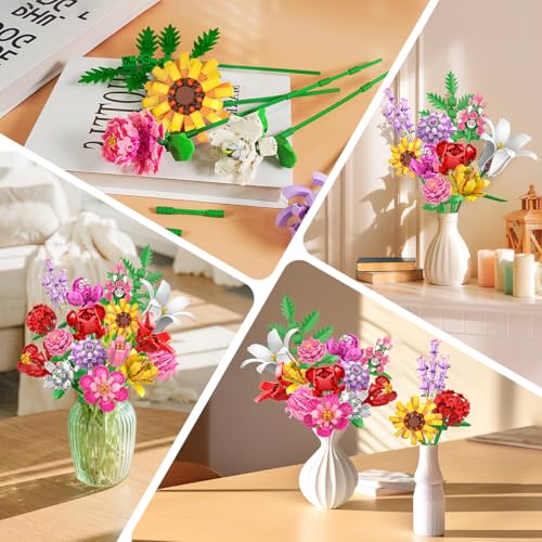 Flower Bouquet Building Set for Adults