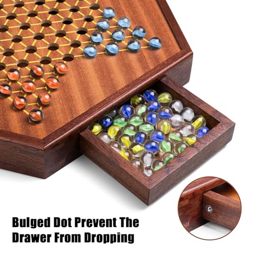Large 17" Chinese Checkers Board Game for 2 (72 Count)